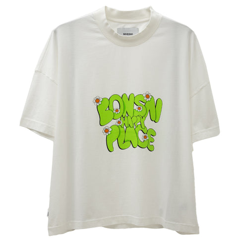 Bonsai Oversize Tee, Printed Graphic White TS002-006 Degli Uberti